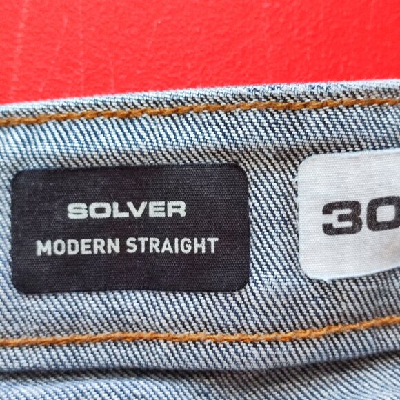 Volcom Solver modern straight jeans darker blue men's size 30x27 - Picture 6 of 9